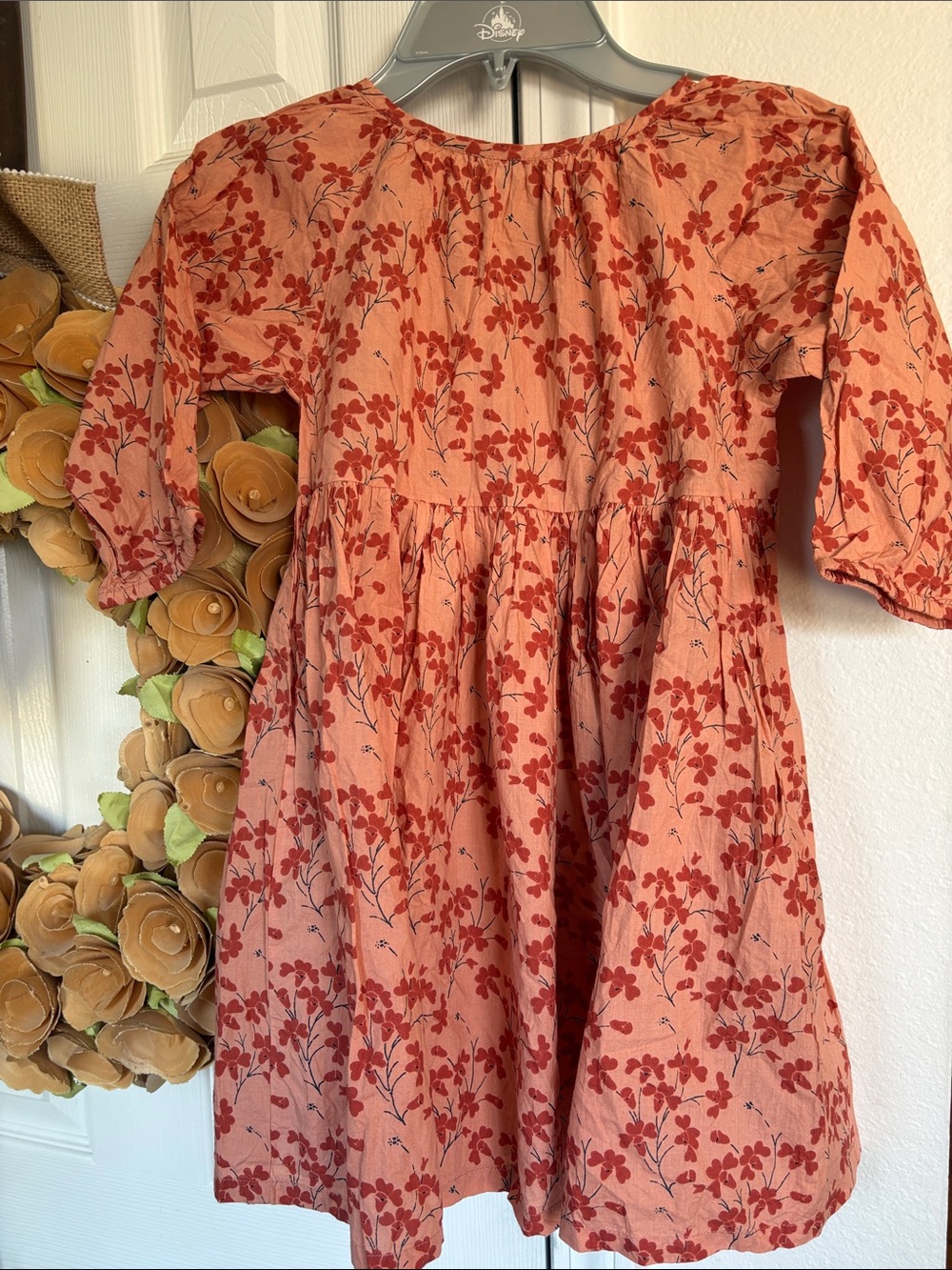 mabo Floral Orange Kids Dress